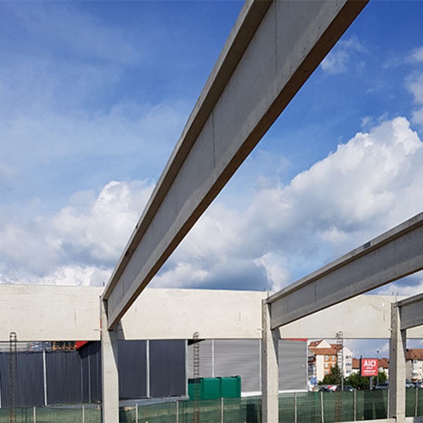 Grinzi principale prefabricate SW Umwelttechnik - Lidl, Ghiorghieni 2020