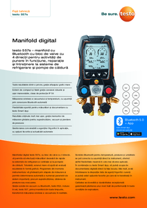 Manifold digital inteligent testo 557s - fisa tehnica