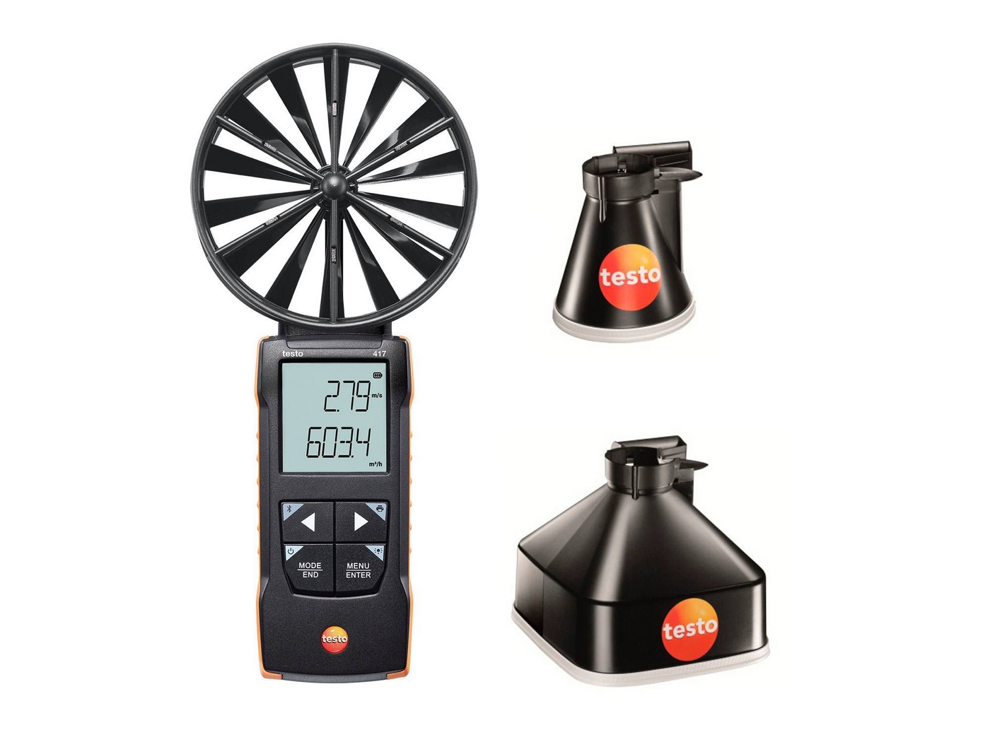 Anemometru digital cu elice de 100 mm testo 417 - set 1