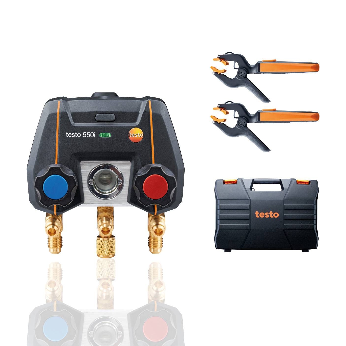 Manifold digital controlat prin aplicatie cu sonde de temperatura fara fir (NTC) testo 550i Set Smart