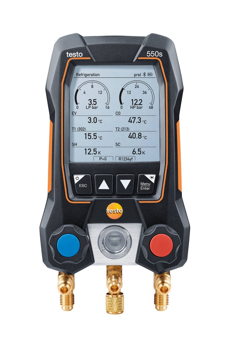 Manifold digital inteligent cu sonde de temperatura cu cablu fix testo 550s Set de baza
