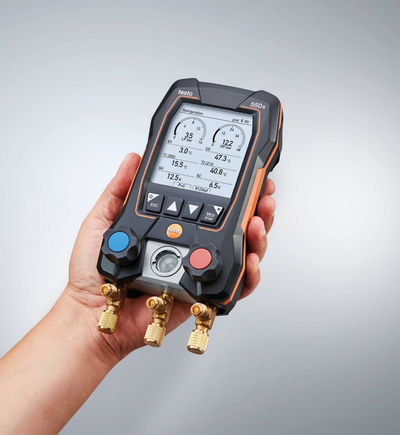 Manifold digital inteligent cu sonde de temperatura cu cablu fix testo 550s Set de baza
