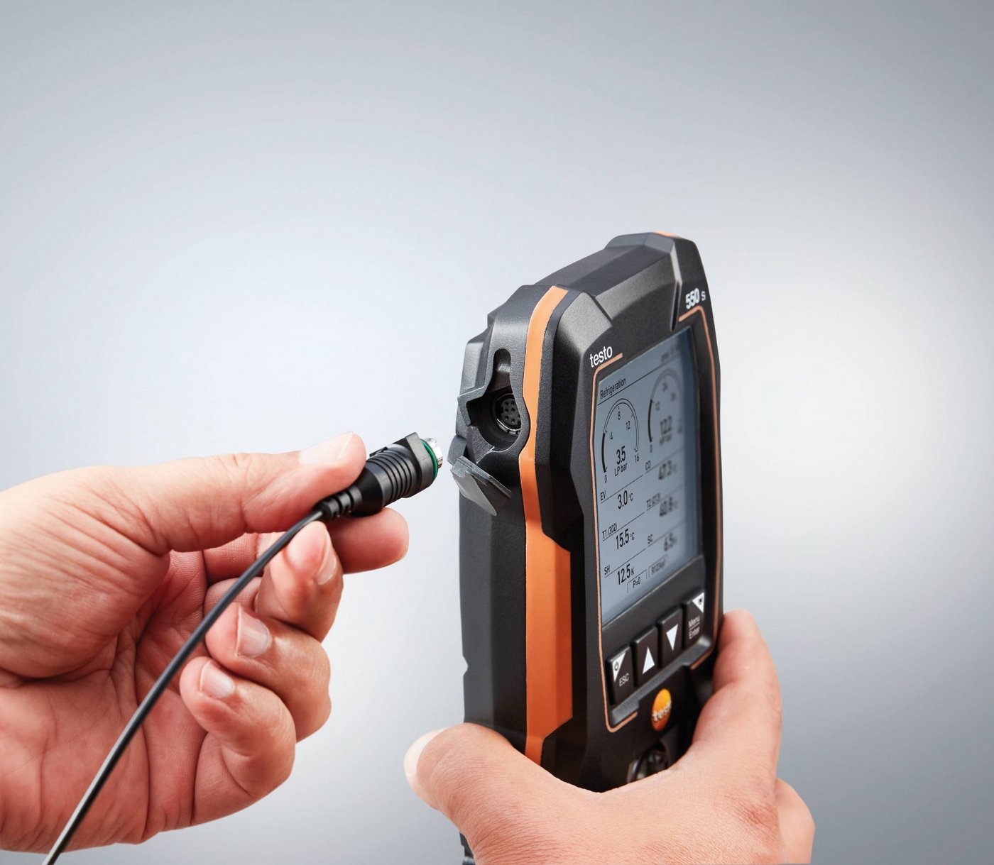 Manifold digital inteligent cu sonde de temperatura cu cablu fix testo 550s Set de baza