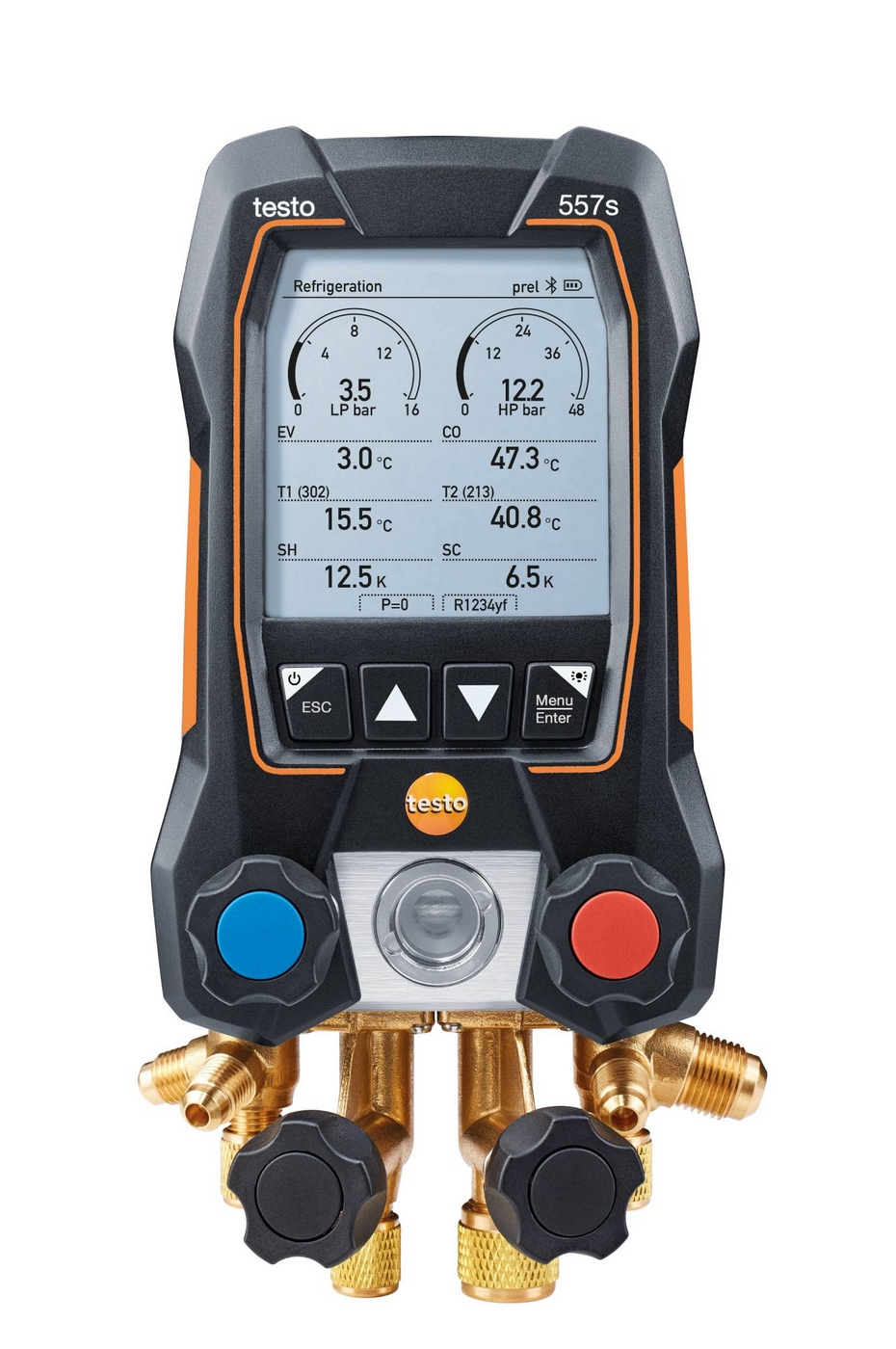 Manifold digital inteligent cu sonde wireless de vacuum si de temperatura tip cleste testo 557s Set Vacuum