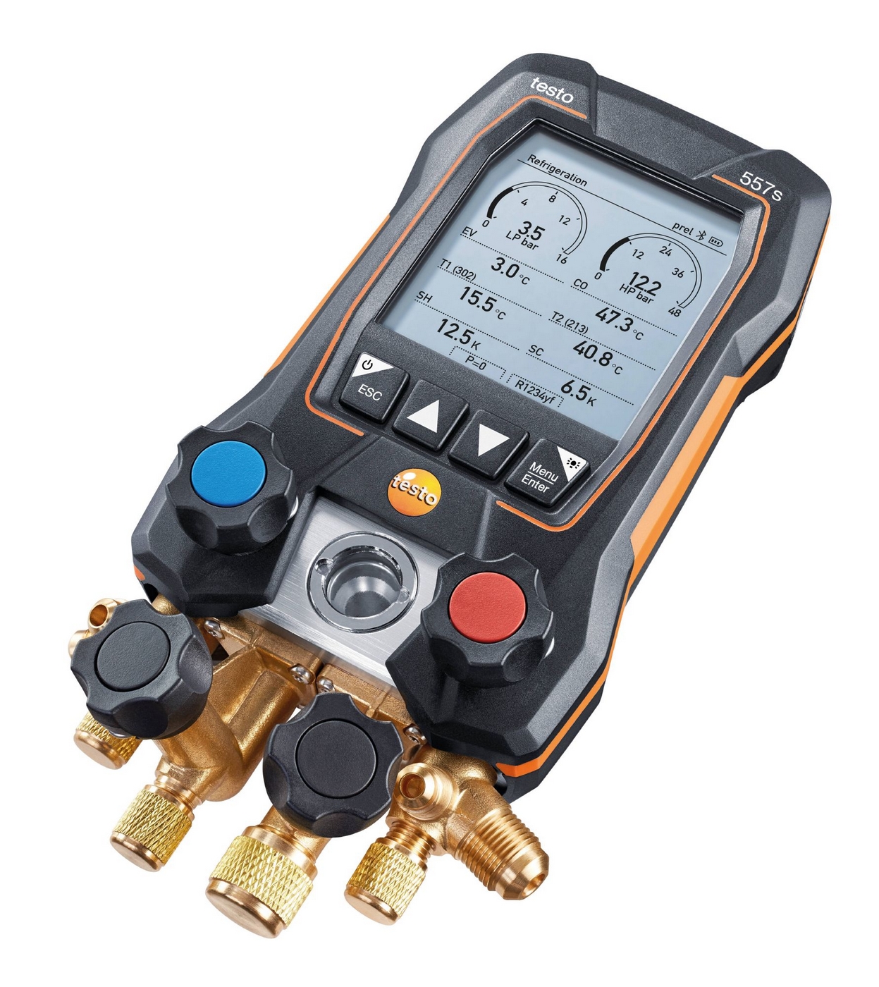 Manifold digital inteligent cu sonde wireless de vacuum si de temperatura tip cleste testo 557s Set Vacuum