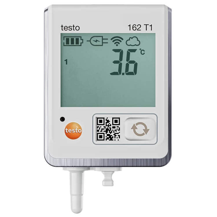 Inregistrator online de date cu afisaj si senzor de temperatura integrat testo 162 T1