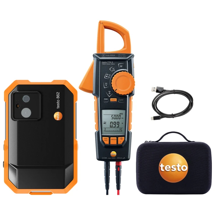 Set Electric testo 862-2 - Camera de termoviziune (256 × 192 pixels) testo 862 si cleste ampermetric testo 770-3 TRMS
