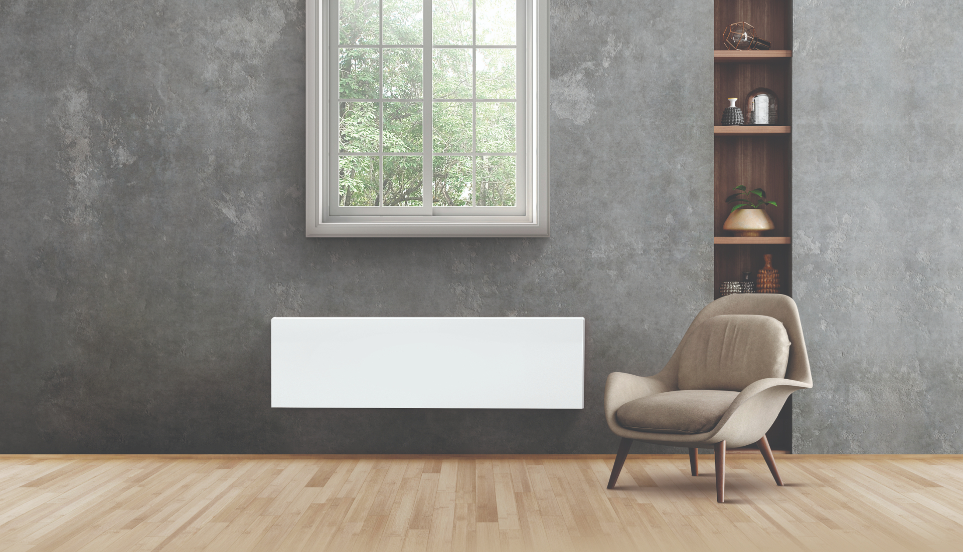Convectoare electrice cu montaj pe perete FinEco Cloud cu AirSafe - CN 06 140 EA Cloud AS W