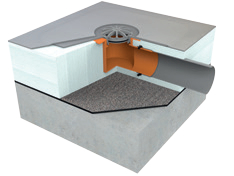 Montaj receptor de balcon TOPWET si cos de protectie plat circulabil