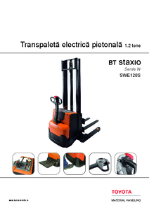 Stacker electric BT Staxio SWE120S<BR>1.2 tone - fisa tehnica