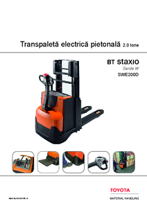 Stacker electric BT Staxio SWE200D<BR>2.0 tone - fisa tehnica
