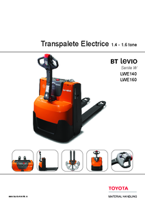 Transpalete electrice BT Levio seria W - LWE140 si LWE160<BR>1.4-1.6 tone
 - fisa tehnica