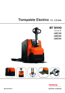 Transpalete electrice BT Levio seria W - LWE 180, LWE200 si LWE250<BR>1.8-2.5 tone - fisa tehnica