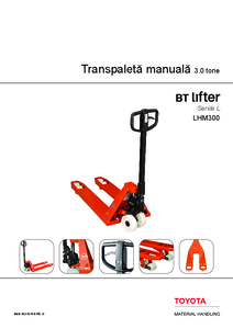 Transpalete hidraulice manuale BT Lifter seria L - fisa tehnica