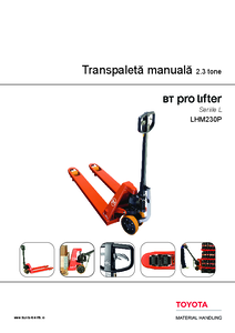 Transpalete manuale BT Pro Lifter seria L - LHM230P - fisa tehnica