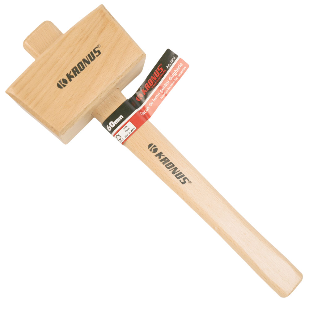 Ciocane de lemn Kronus 7053 pentru dulgherie - 60 mm