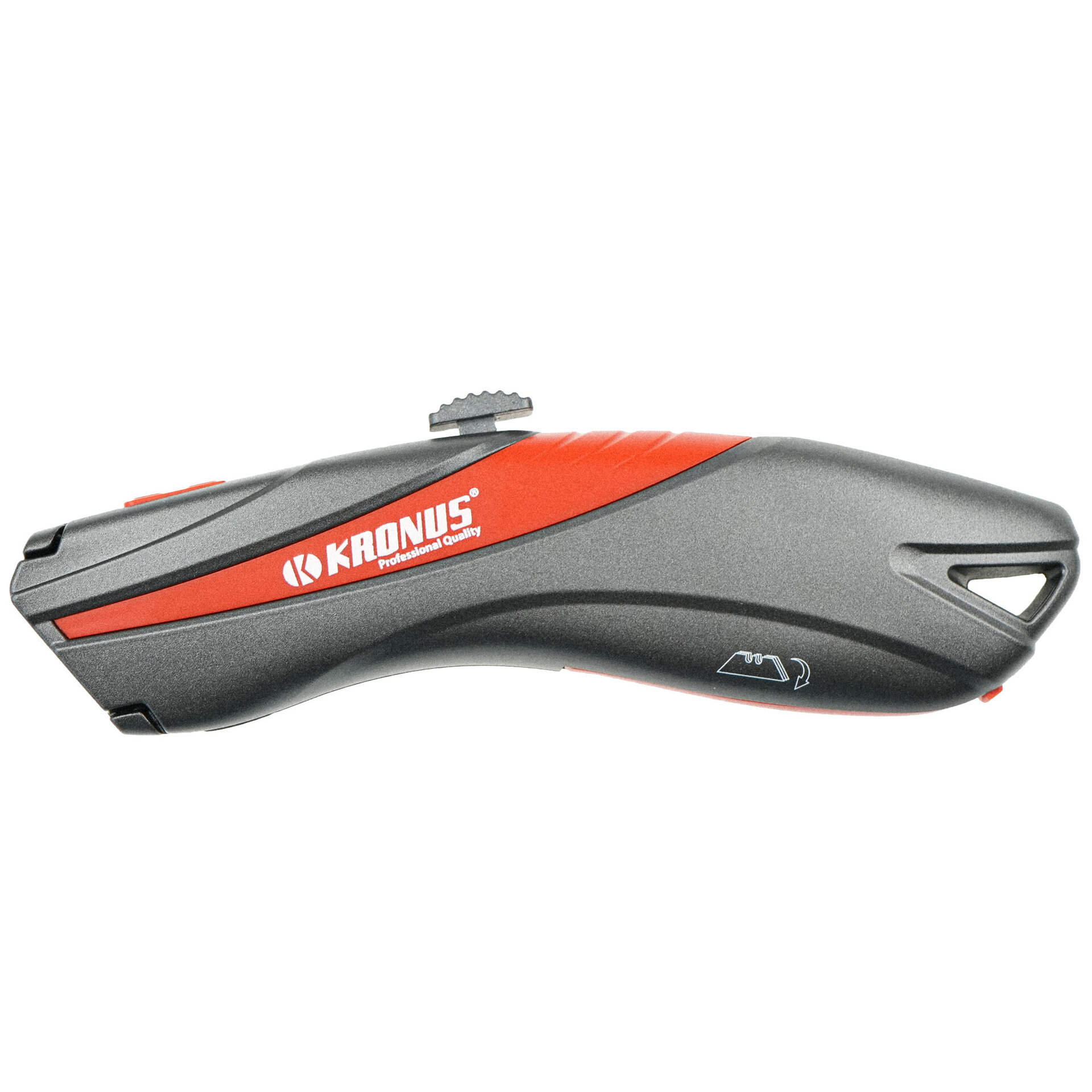 Cutter Kronus 7556SSF cu maneta de dubla securitate cu 1+3 lame trapezoidale SK2H