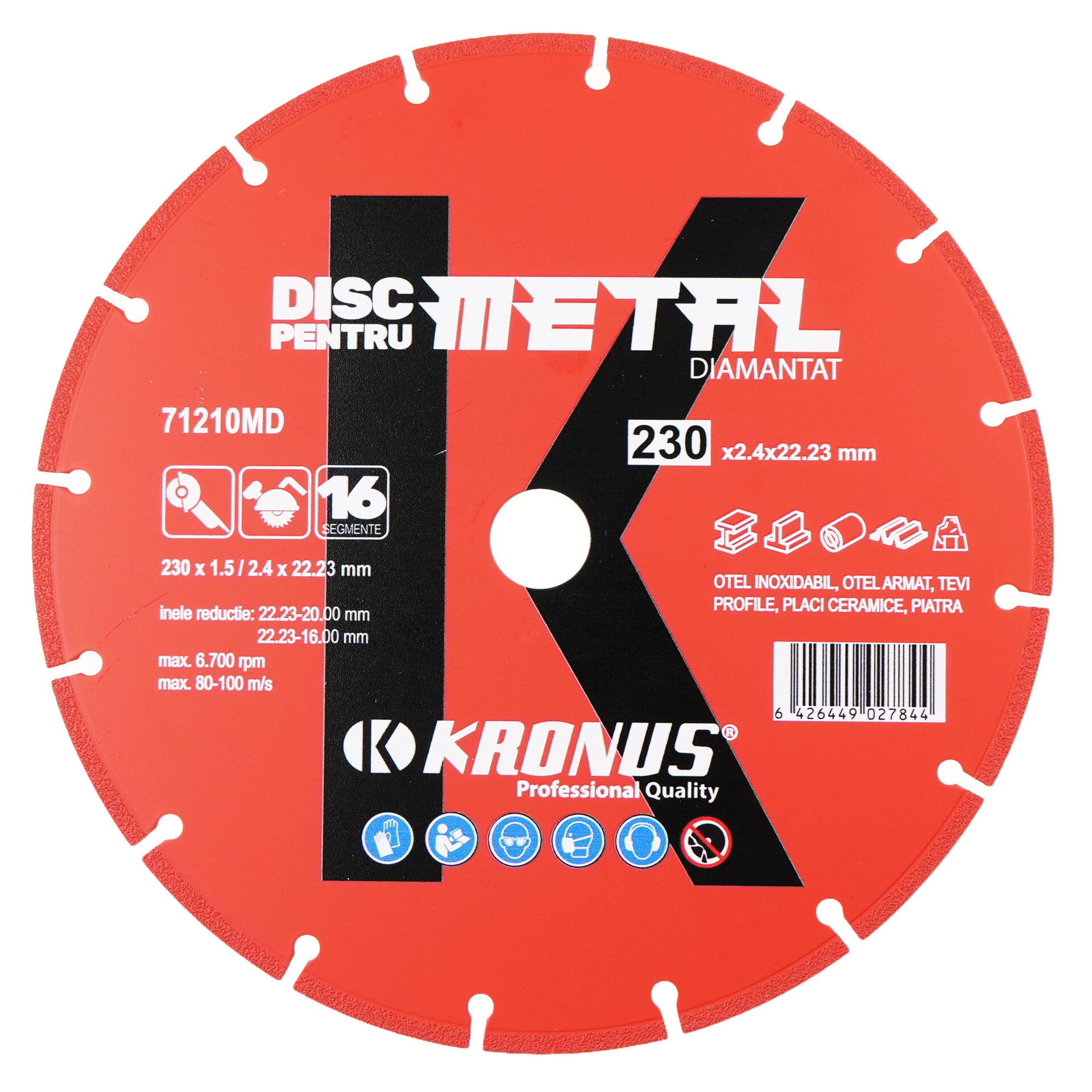 Discuri diamantate universale Kronus 71210MD pentru debitat metale