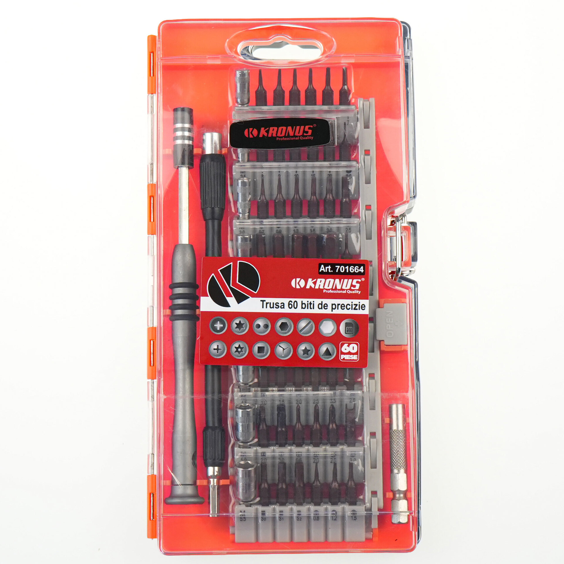 Set biti de precizie 60 piese Kronus 701664