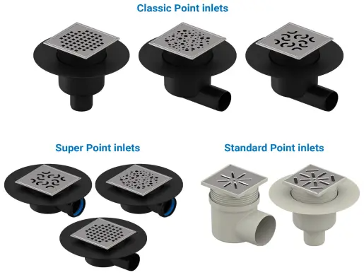 Rigole pentru dus, sifon pentru pardoseala Uponor Aqua Ambient si aeratoare Uponor