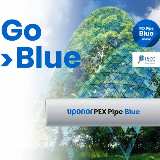 Sistem de tevi sustenabile pe baza de biomateriale UPONOR Pex Pipe Blue