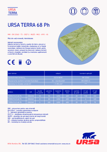 Vata minerala URSA Terra 68Ph - fisa tehnica