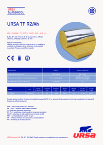 Vata minerala de sticla URSA TF R2/Ah - fisa tehnica