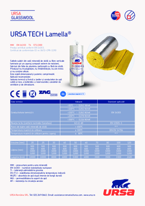 Vata minerala de sticla URSA Tech Lamella - fisa tehnica