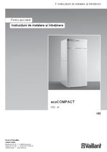 Centrala termica pe gaz cu boiler incorporat ecoCOMPACT
<BR>Manual de instalare - instructiuni de montaj