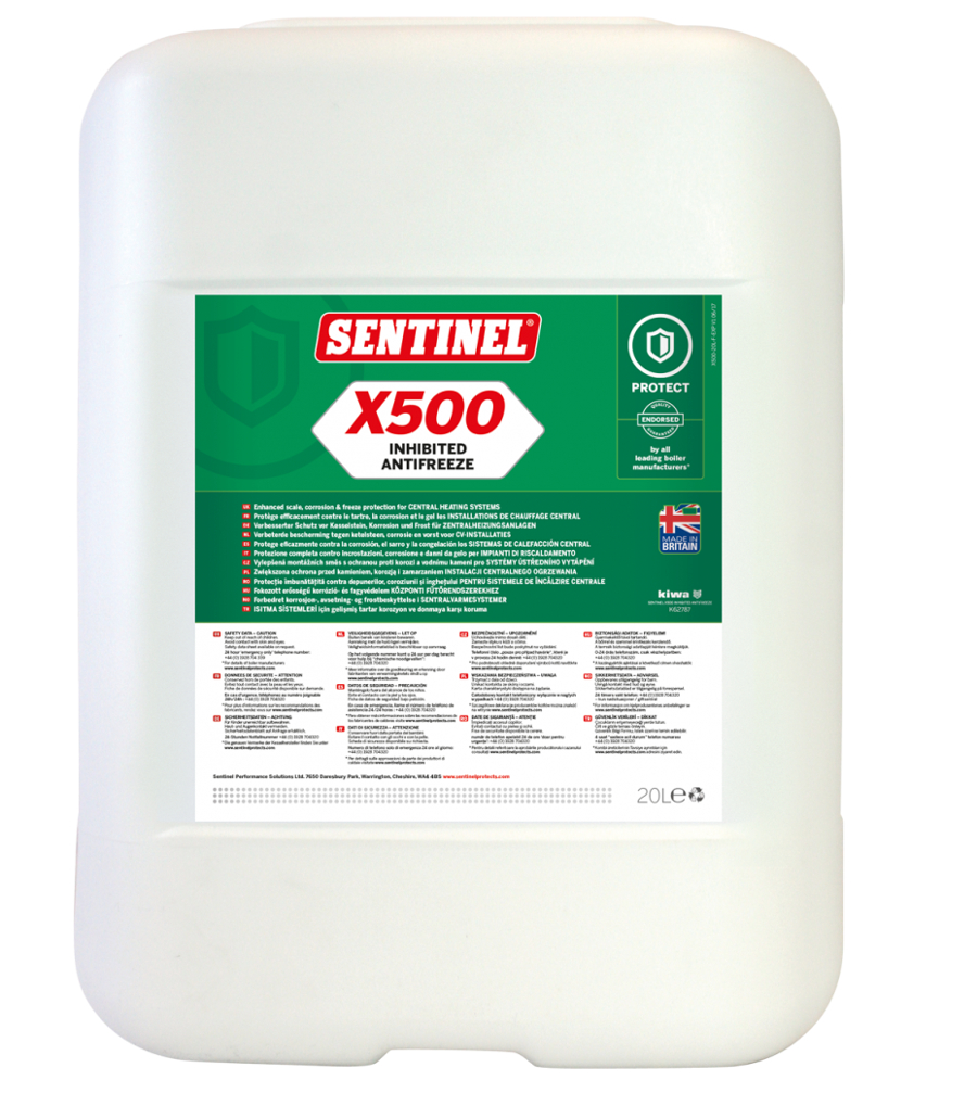 Protectie fara clatire contra temperaturilor de inghet, coroziunii si calcarului Sentinel X500 - 20 L