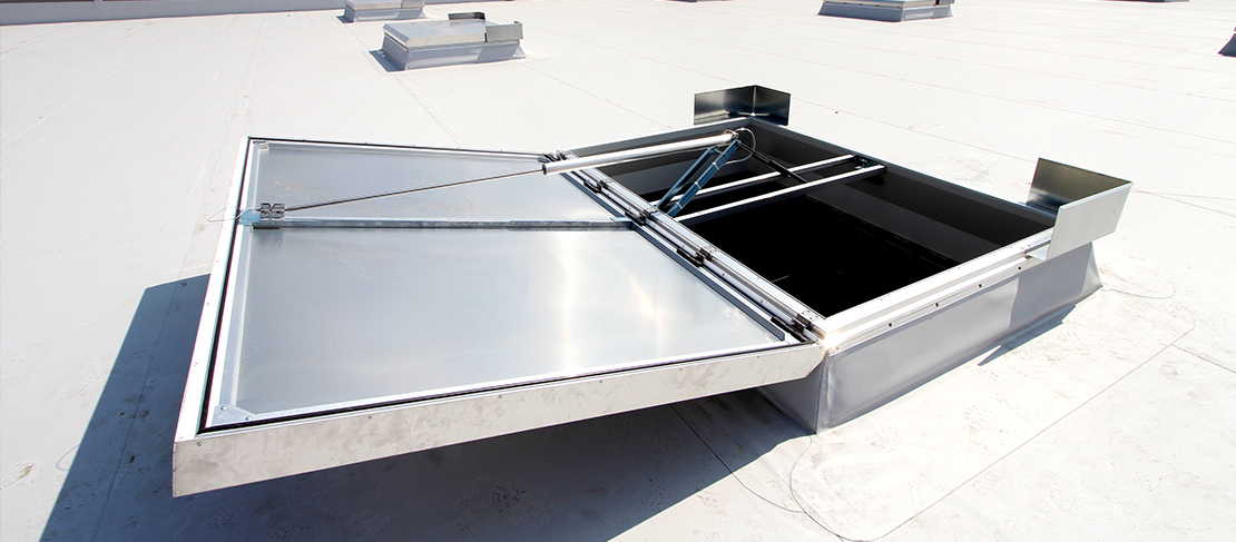 Trape de fum VELUX Commercial din aluminiu WD 40 / WD 80 / WD 80-S
