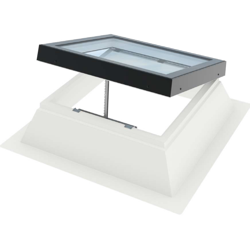 Luminatoare individuale de acoperis Top 100 Glass - Modul cu ventilatie si soclu GRP (plastic armat cu fibra de sticla)