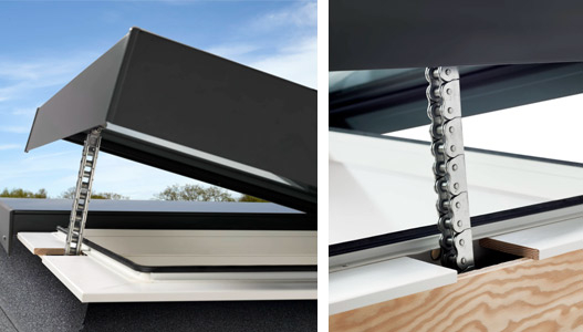 Luminator modular VELUX Commercial Monolight cu modul de ventilatie 