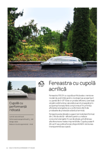 CFP, CVP, ISD - Fereastra VELUX cu cupola acrilica pentru acoperis terasa - prezentare generala