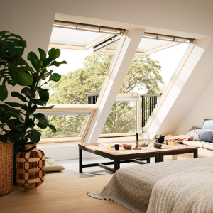 GDL 3066 - Balcon Cabrio® premium din lemn pentru acces in afara mansardei