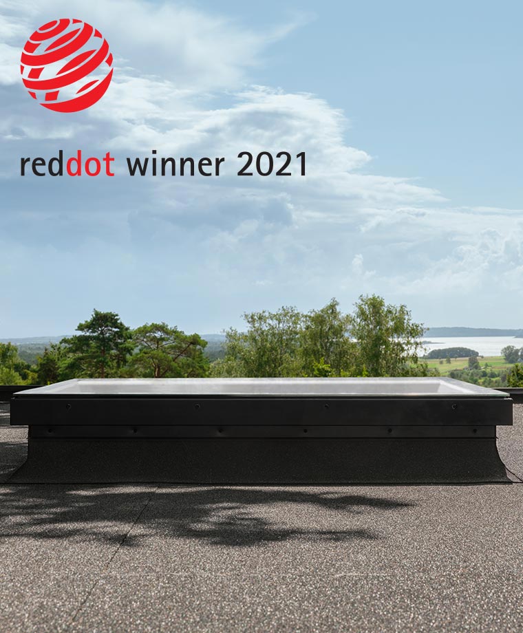 CFU, CVU, ISU 2093 - Ferestre VELUX pentru acoperis terasa cu protectie din sticla plata