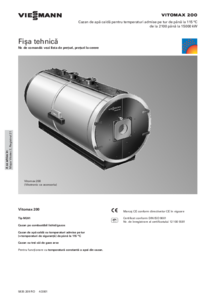 Vitomax 200 Tip M241 - Cazan de apa calda pentru temperaturi admise pe tur pana la 115°C de la 2100 pana la 15000 kW - fisa tehnica